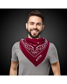 Burgundy 22" x 22" Cotton Paisley Bandanas