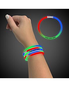 Green/Blue/Red Superior 9" Glow Bracelets 