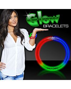 Green/Blue/Red Superior 8" Glow Bracelets 