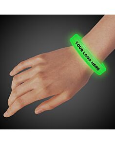 Green Deluxe Triple Wide 9 Inch Glow Bracelet 