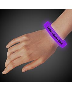 Purple Deluxe Triple Wide 9 Inch Glow Bracelet 