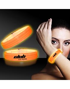 Orange Deluxe Triple Wide 9 Inch Glow Bracelet 