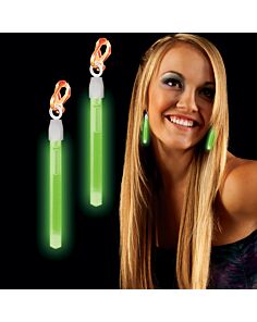 Green Glow Clip On Earrings 