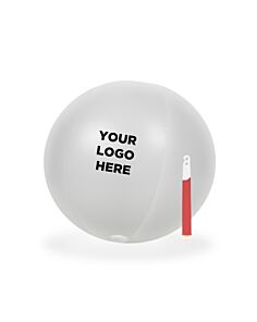 12 Inch Inflatable Beach Balls with 1 - 6 Inch RED Glow Stick