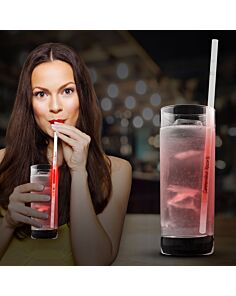 Red 9" Glow Motion Straws