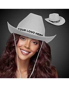 White Cowboy Hat with Band