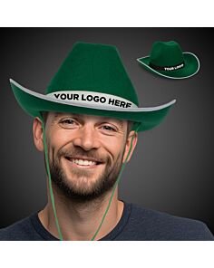 Green Cowboy Hat with Band