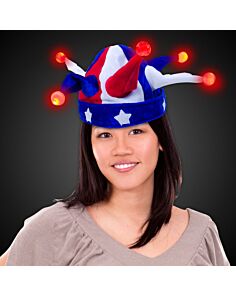 Light Up USA Jester Hat 