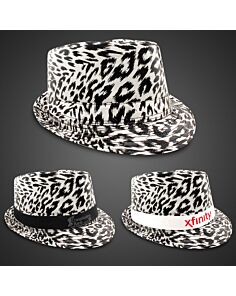 Leopard Print Fedora (Imprintable Bands Available)
