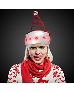 Light Up Spring Tree Santa Hat 