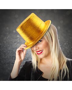 Gold Glitter Top Hat