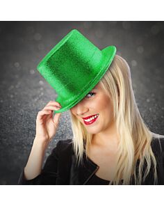 Green Glitter Top Hat