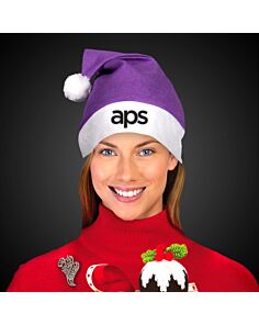 Purple Felt Santa Hats 