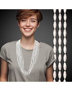 White Pearl Mardi Gras Beads