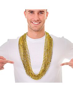 Metallic Gold Mardi Gras Beads