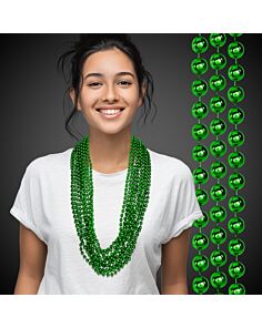 Metallic Green Beaded Necklace 