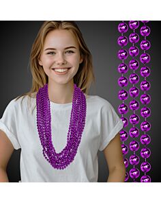 Purple Metallic Bead Necklaces 