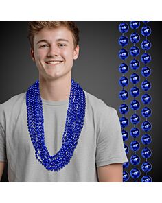 Blue Metallic Beaded Necklace 