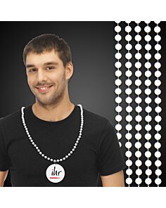 White Mardi Gras Beads 