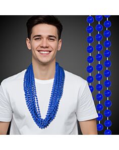 Solid Blue Mardi Gras Beads