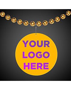 Gold Circle Plastic Medallion Badges