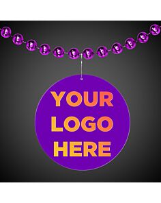 Purple Circle Plastic Medallion Badges
