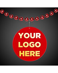 Red Circle Plastic Medallion Badges