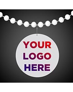 White Circle Plastic Medallion Badges