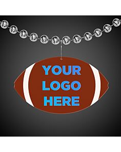 Brown Football Plastic Medallion Badges