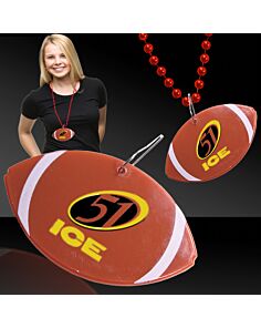 Brown Football Plastic Medallion Badges