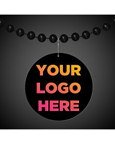 Black Circle Plastic Medallion Badges