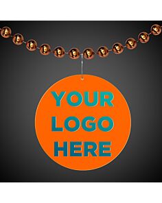 Orange Circle Plastic Medallion Badges