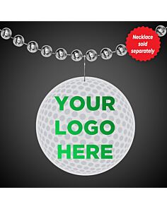 2 1/2" Golf Ball Plastic Medallion Badges