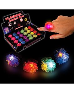 Porcupine Shaped LED Jelly Rings 