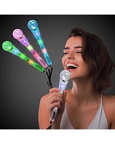 9" Light Up LED Toy Microphones - Assorted Colors