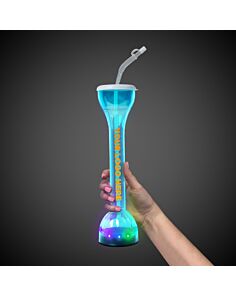 Transparent Blue LED Yard Glass