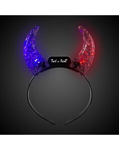 Light Up Crystal Devil Horns