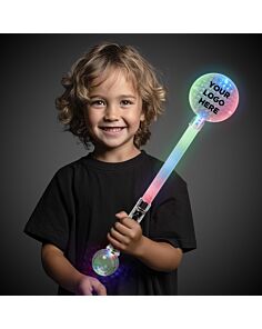 Jumbo Light Up Circle Wand with Prism Ball