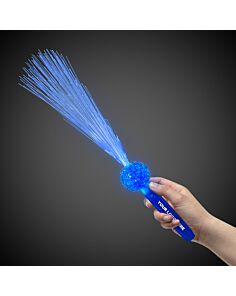 Blue LED Flashing Fiber Optic Wand - 15 Inch