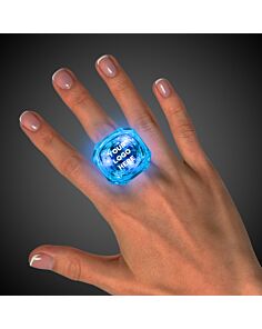 Blue Light Up Diamond Rings