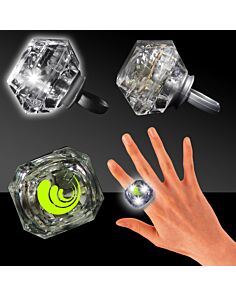 Clear Light Up Diamond Rings