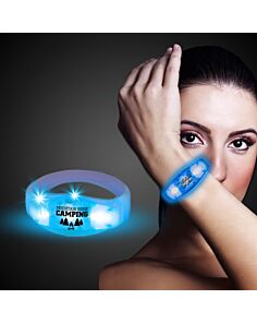 Blue LED Stretchy Bangle Bracelets 