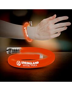 Orange Flashing Coil Tube Bracelet 