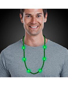 Green LED Beaded Necklaces 