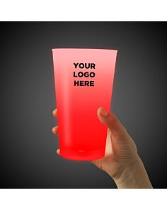 Red LED Pint Glass