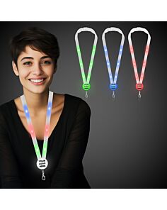 Light Up Flat Fabric Lanyards