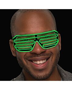 Green LED Slotted EL Sunglasses