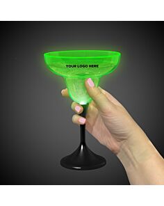 Green Neon LED Margarita Glasses 