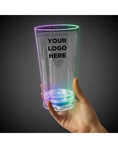 16oz Flashing Multi-Color LED Pint Glass 