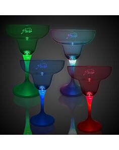 LED Margarita w/ White Stem & Clear Top